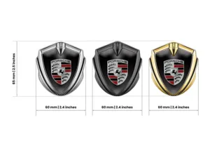 Porsche Insignias de Coche Tunado Detalle Metal Brillo